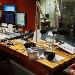 Cassandra Muhr hosts her radio show from the WNJR station in the Howard J. Burnett Center.