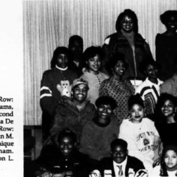 A 1992 yearbook photo shows members of the re-instituted Black Student Union.