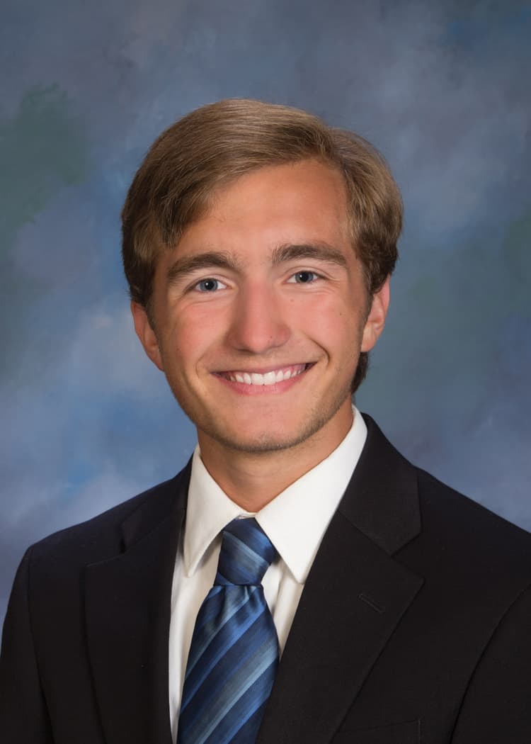 A headshot of W&J senior Blake Melchert.