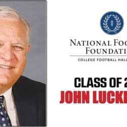 John Luckhardt, who served as head coach at Washington & Jefferson College from 1982-98, was announced Monday as one of 21 inductees in the 2022 College Football Hall of Fame Class.