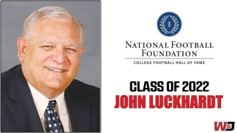 John Luckhardt, who served as head coach at Washington & Jefferson College from 1982-98, was announced Monday as one of 21 inductees in the 2022 College Football Hall of Fame Class.
