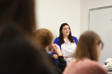 Ashley Smith, Ph.D. teaching chemistry