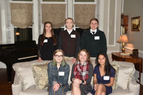 The Rule, Hughes, Murphy awardees for 2020 pose in the President's House.