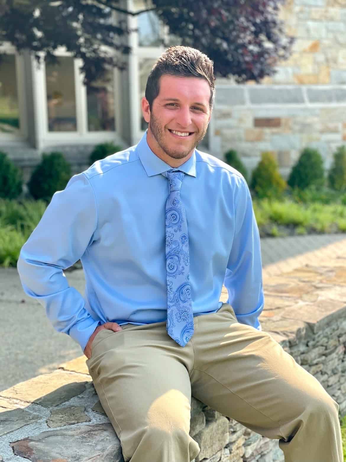W&J senior Jarred Rice sits and smiles.