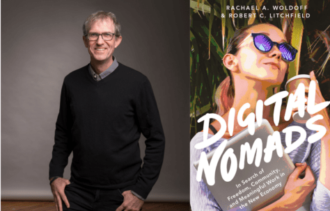 Rob Litchfield, Ph.D., and the cover of Digital Nomads