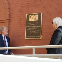 Dr. Mike Crabtree, professor of psychology at W&J, is picture with his wife Mary Pillow, outside of the newly dedicated Chapel at the Washington City Mission.