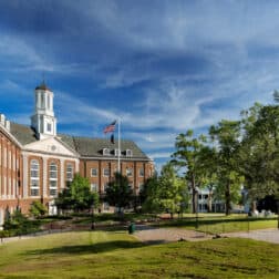 Photo showcasing the College's newest academic building, the Swanson Science Center.