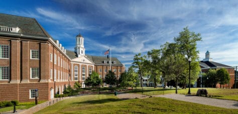 Photo showcasing the College's newest academic building, the Swanson Science Center.