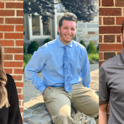 A collage of W&J seniors Madeline Hubbard, Jarred Rice, and Silvio Urani.