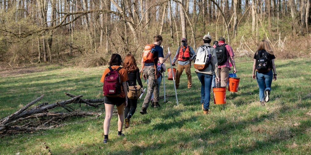 The Forest Ecology class does field work in Abernathy Field Station