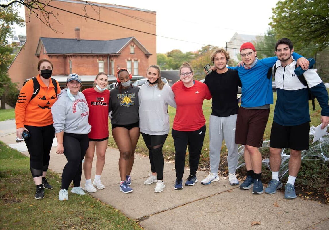 Students enjoyed trick or treating at the different staff offices October 27, 2021 on the campus of Washington &amp; Jefferson College in Washington, Pa.