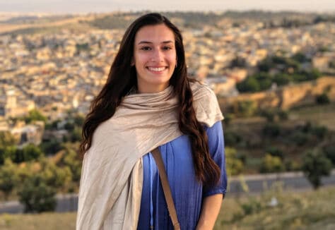 Clara Sherwood '22 poses for a photo in Morocco during her summer 2019 Magellan Project.