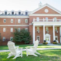 Dieter-Porter Hall as seen October 21, 2019 during the Creosote Affects photo shoot at Washington & Jefferson College.