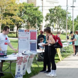 Leaders for the W&J Student Voting Coalition educate students on voting at the Fall 2021 Involvement Expo.